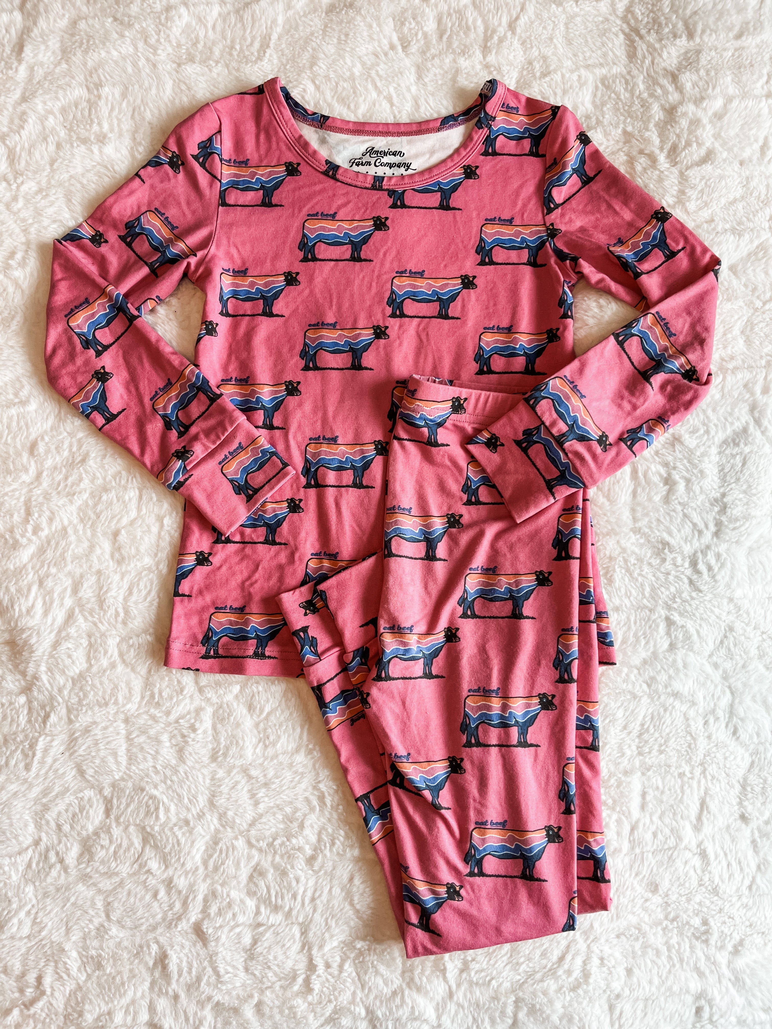 Retro Cow Toddler/Youth Pajamas