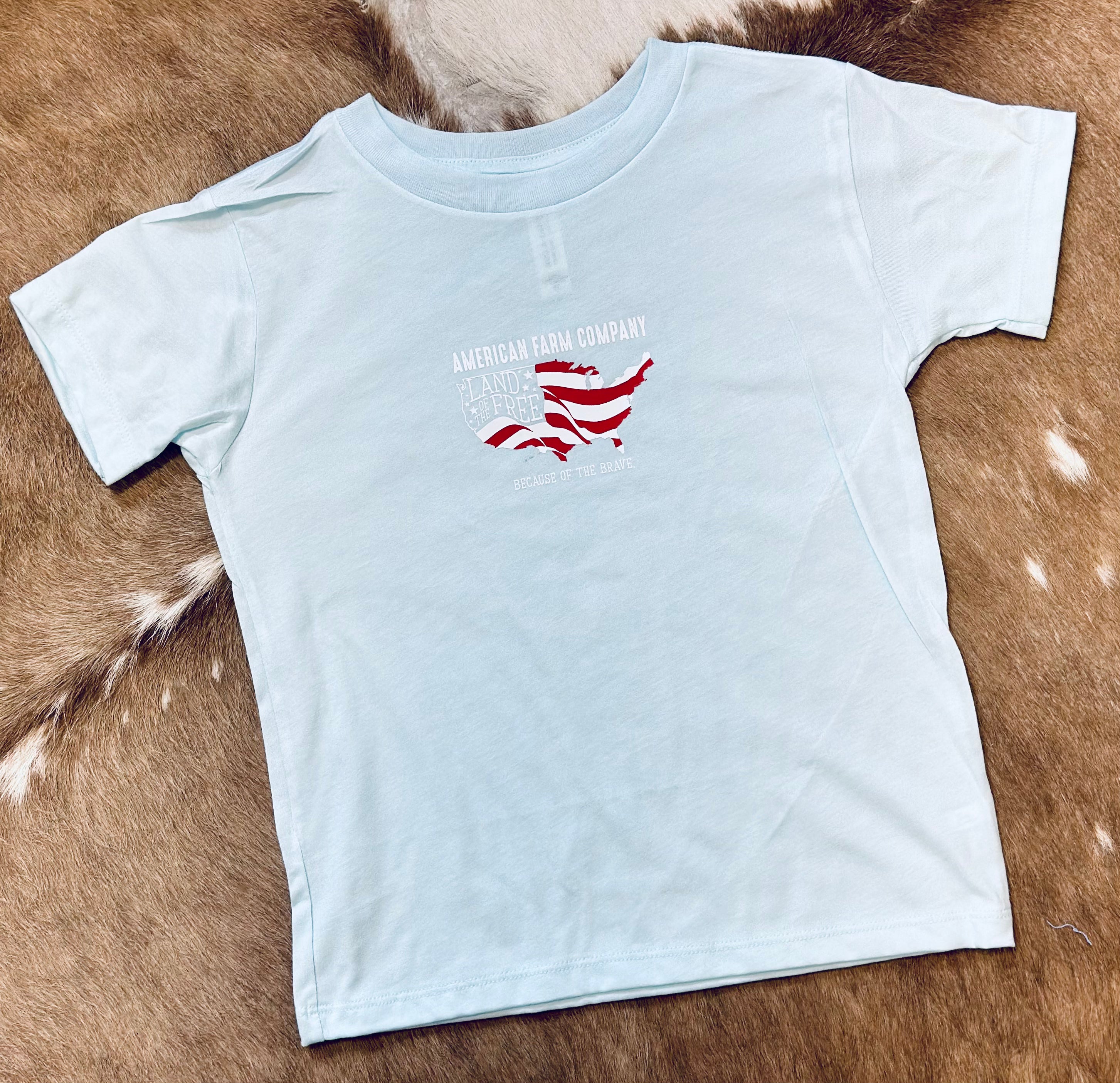 ‘Land of the Free, Because of the Brave’ USA Tee - Youth and Toddler