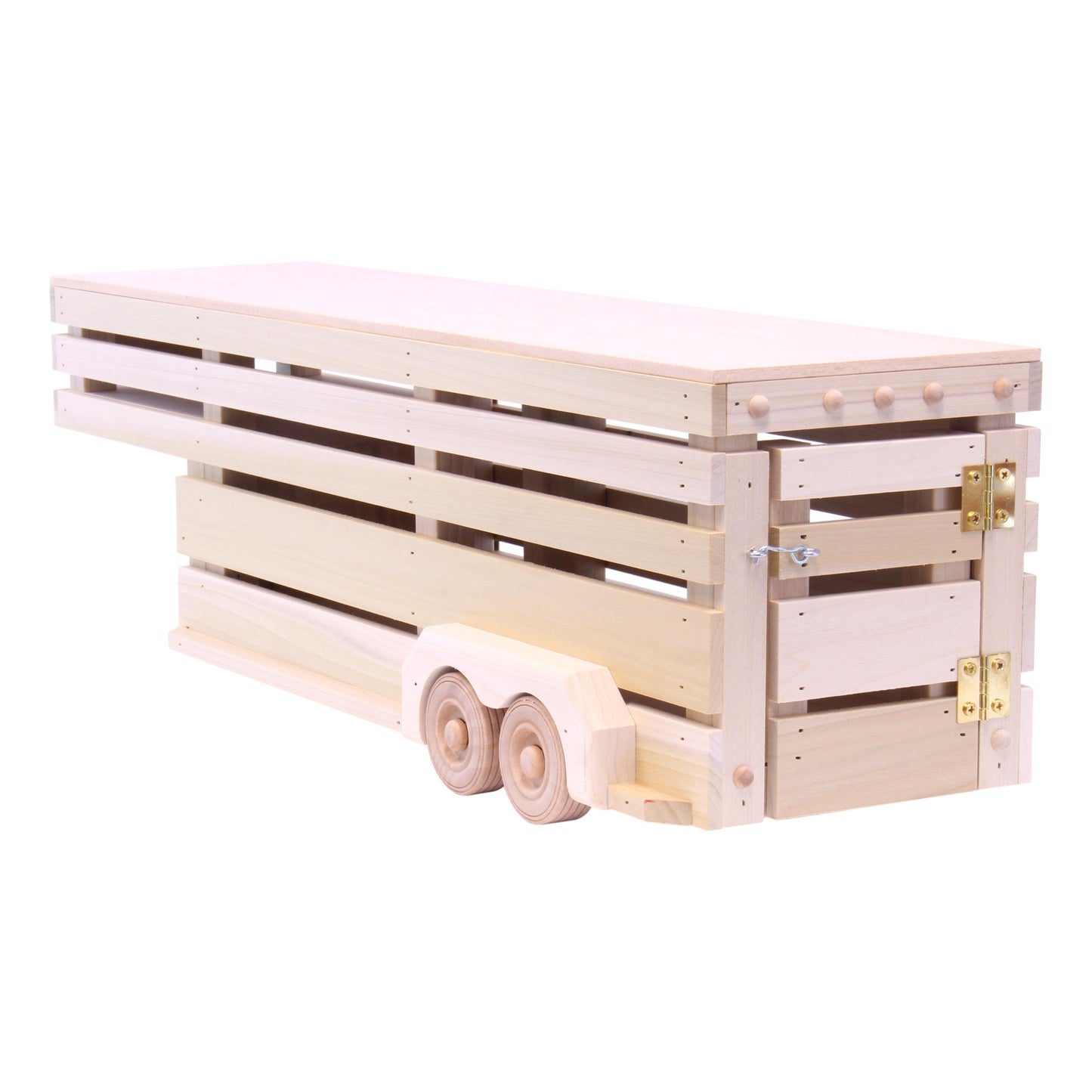 Amish-Made Wooden Gooseneck Livestock Trailer Toy - American Farm Company