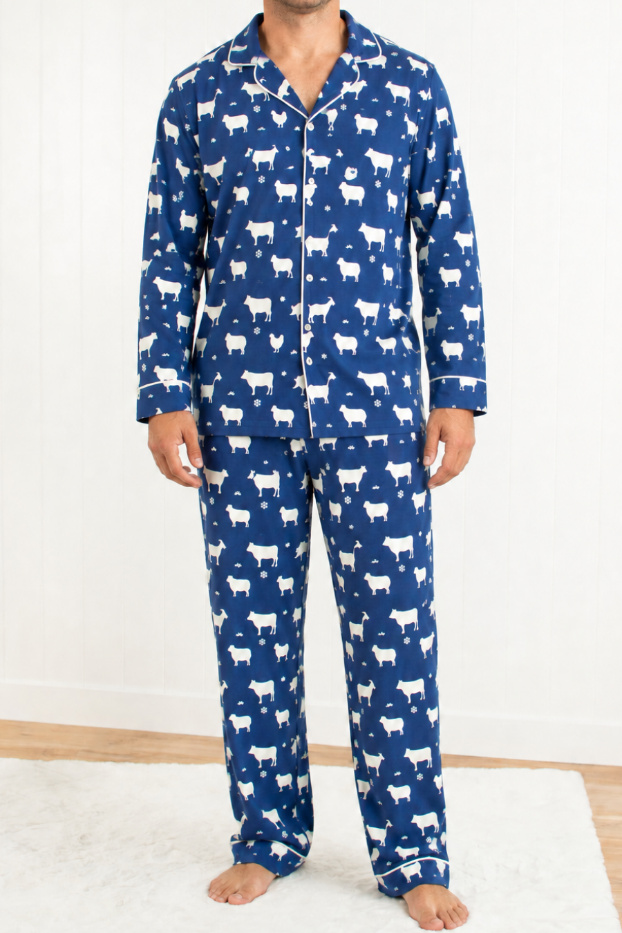 Animals & Snowflakes Adult Notch Collar Top and Pajama Pant Set *Preorder*