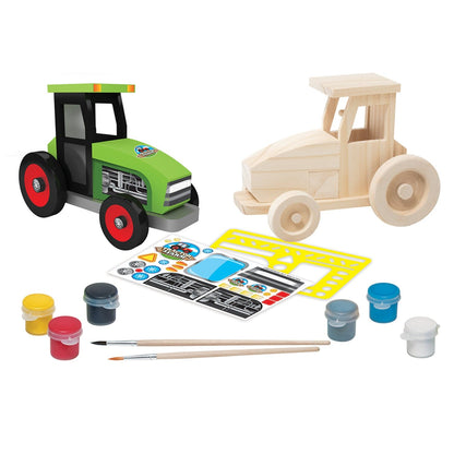 Farm Tractor Wood Craft & Paint Kit - American Farm Company