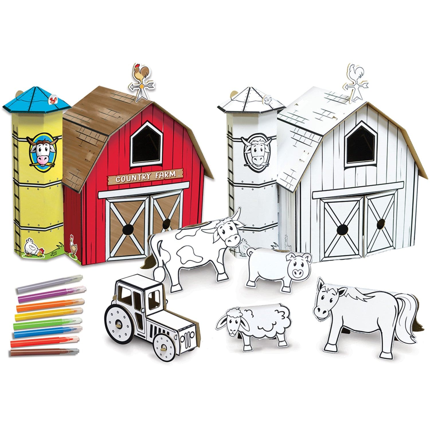 Farm Buildable Cardboard Playset - American Farm Company