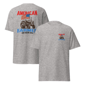 'American Farmer' Grey Tee - 2 sided