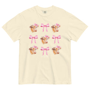 Jersey Cows & Bows Cream Tee - American Farm Company