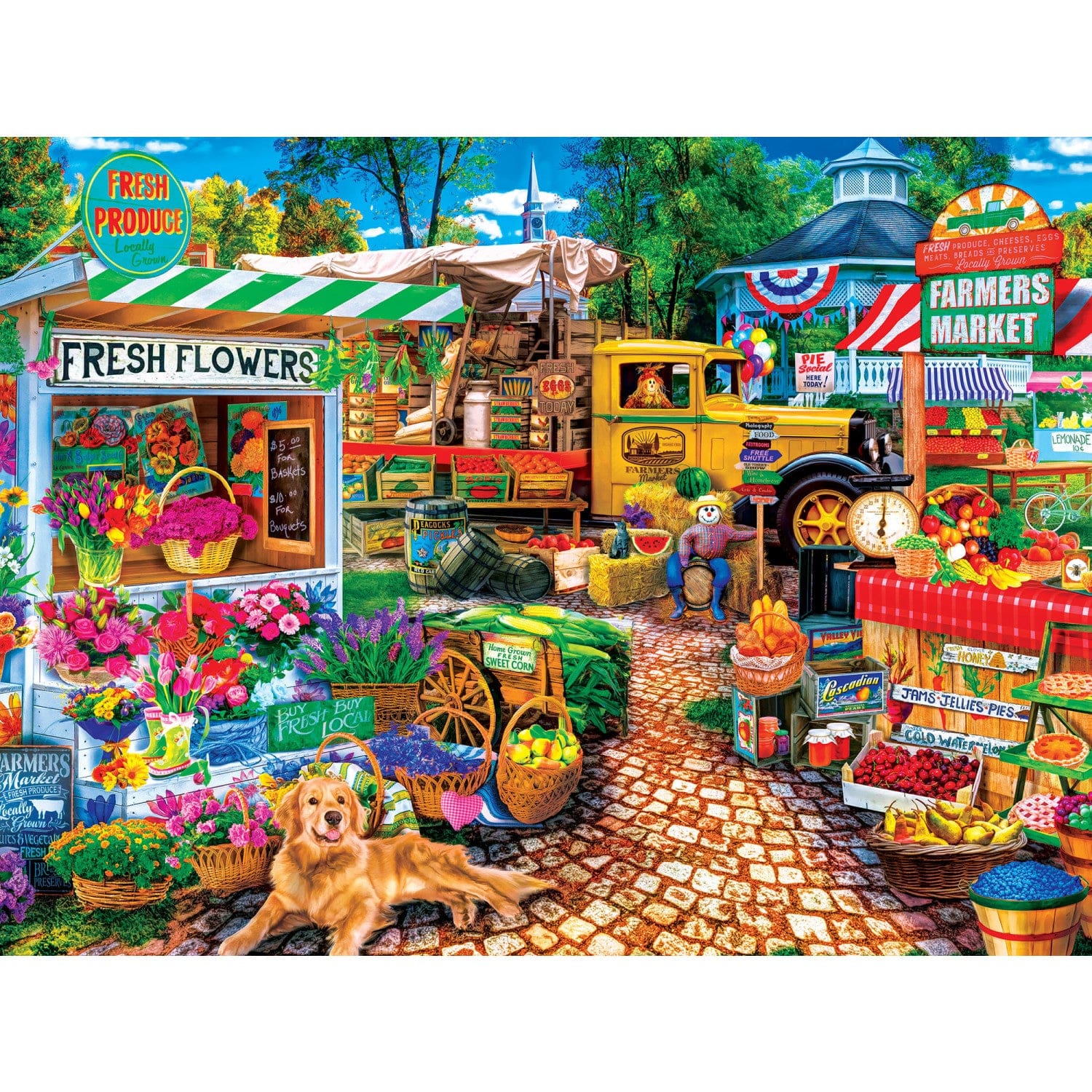 Farmer's Market 'Sale on the Square' Puzzle - 750 Piece - American Farm Company
