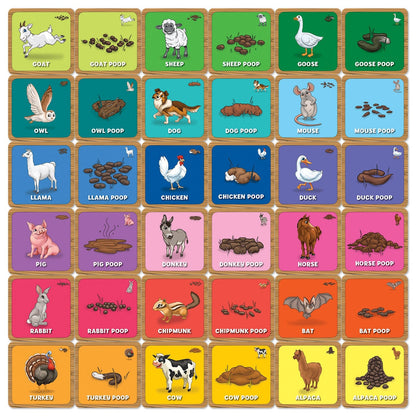 Old MacDonald's Farm 'Animal Poop' Matching Game