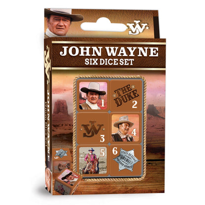 John Wayne 6 Piece D6 Gaming Dice Set