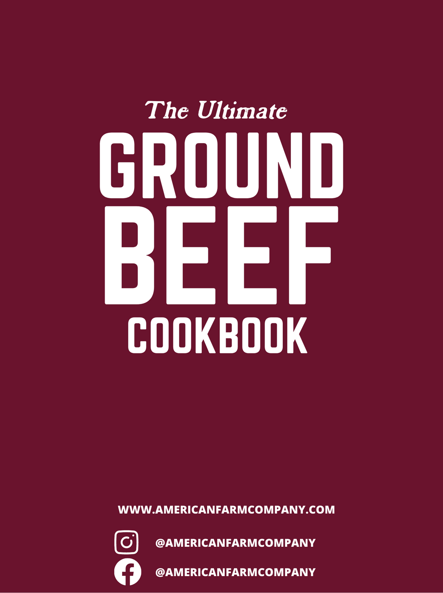 Back side of Ground beef cookbook from AFC