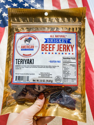 American Beef Company Brisket Beef Jerky Teriyaki packaging