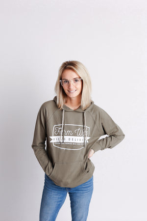 Olive 'Farm Wife Field Delivery’ Hoodie