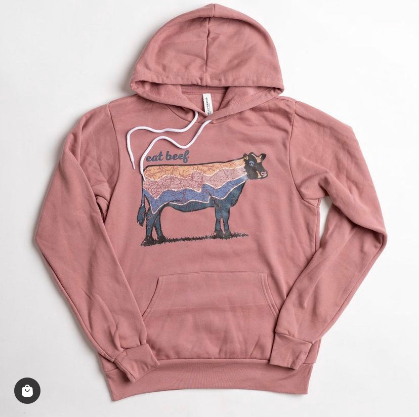 Retro 'Eat Beef' Hoodie I American Farm Company