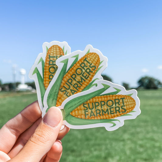 'Support Farmers' Corn Sticker - American Farm Company