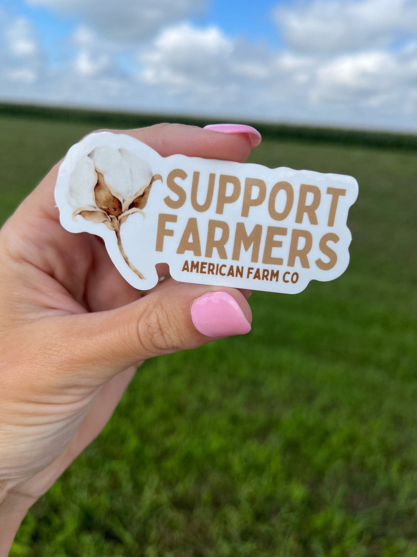 'Support Farmers' Cotton Sticker