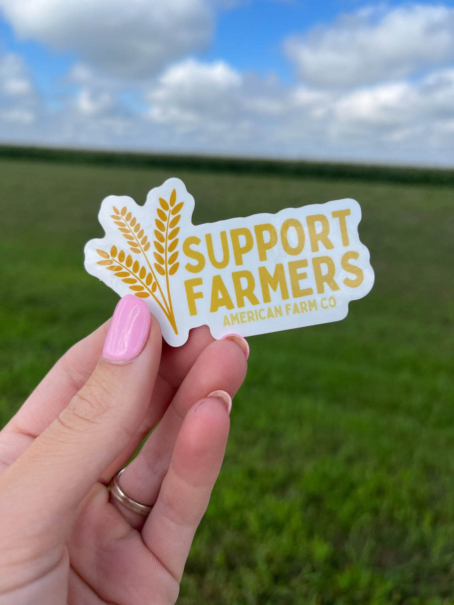 'Support Farmers' Wheat Sticker