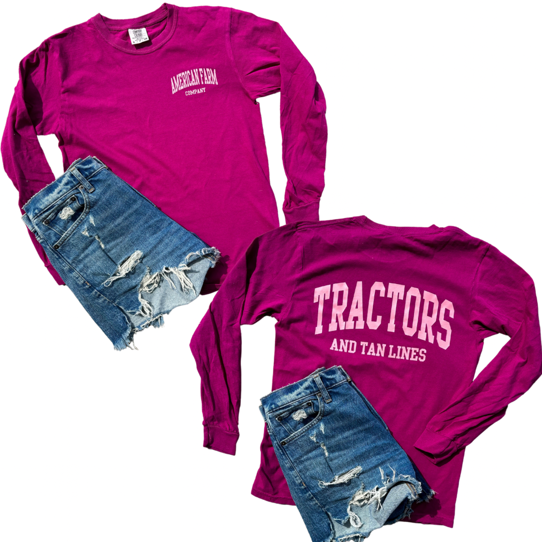 ‘Tractors and Tanlines’ Long Sleeve Tee