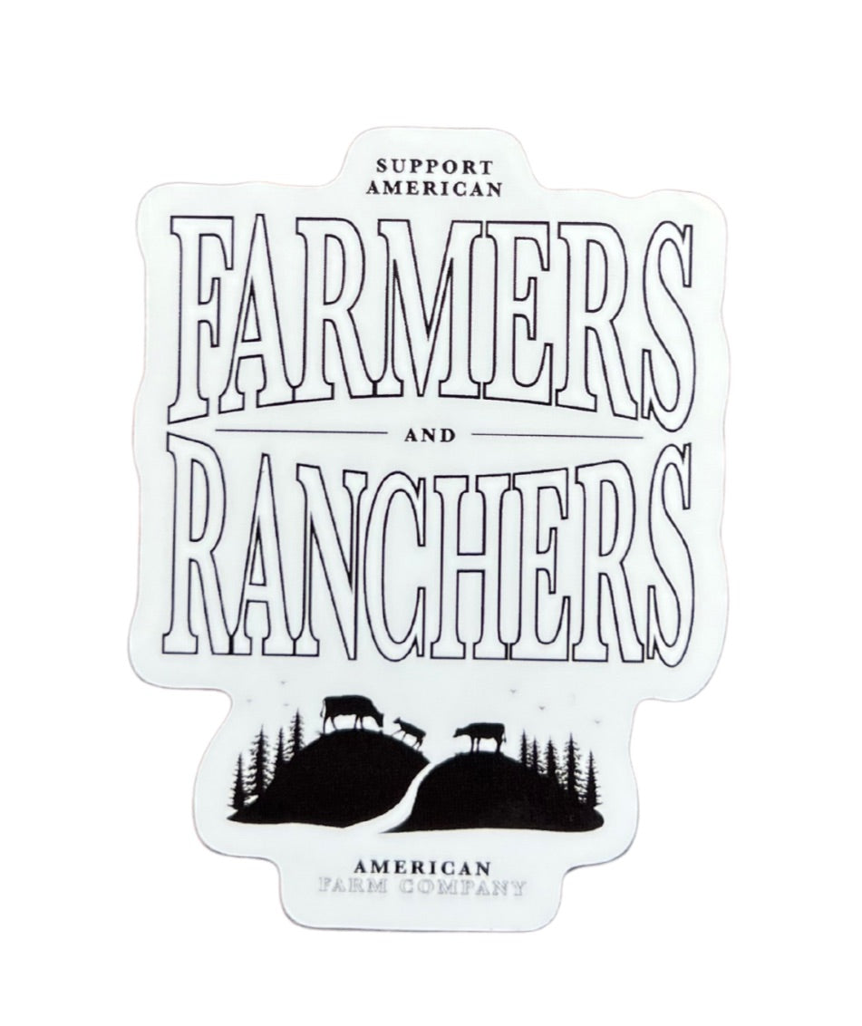 'Support American Farmers & Ranchers' Landscape Sticker