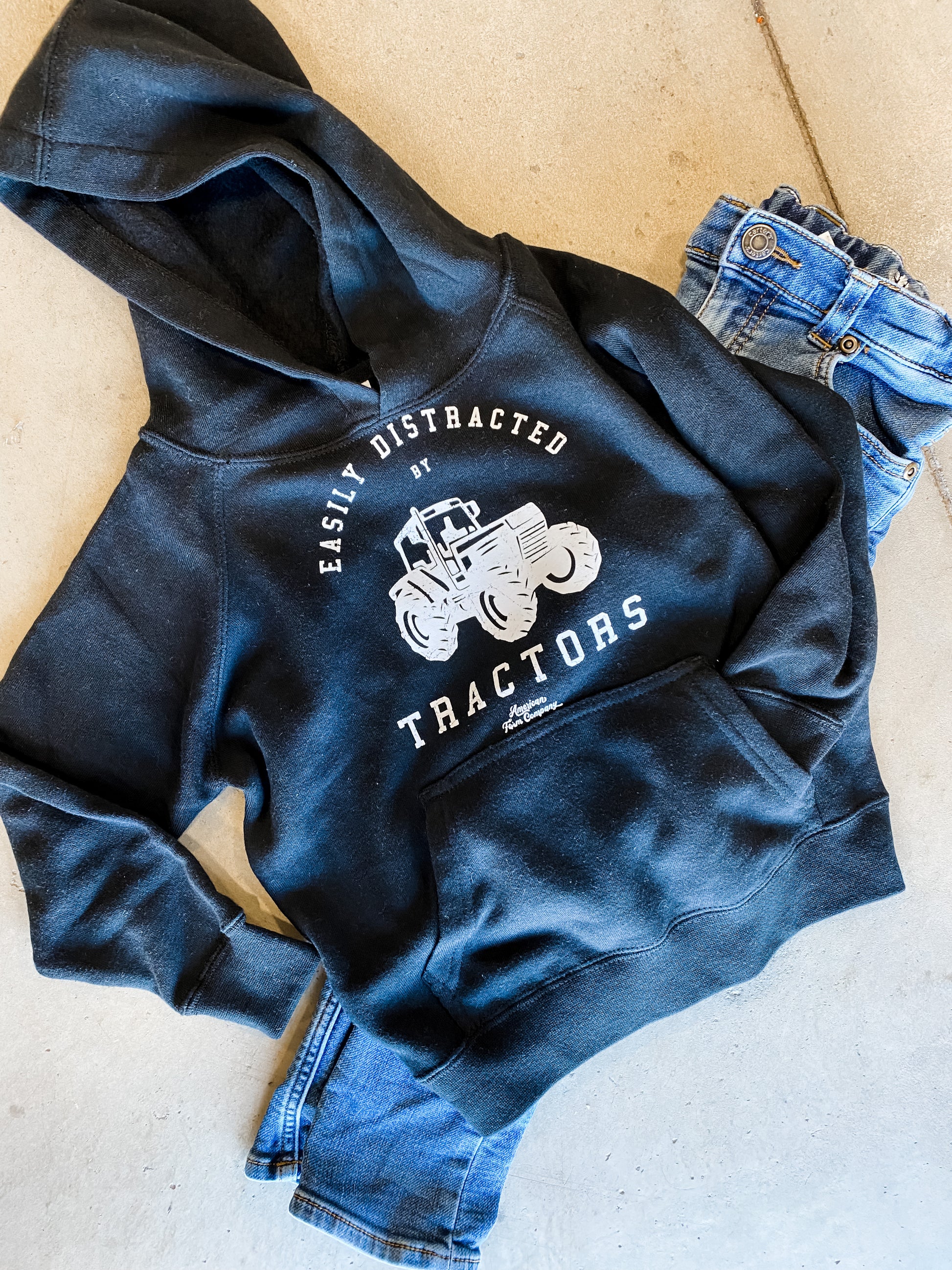 ‘Easily Distracted by Tractors' Youth Toddler Hoodie | rachelgranstra