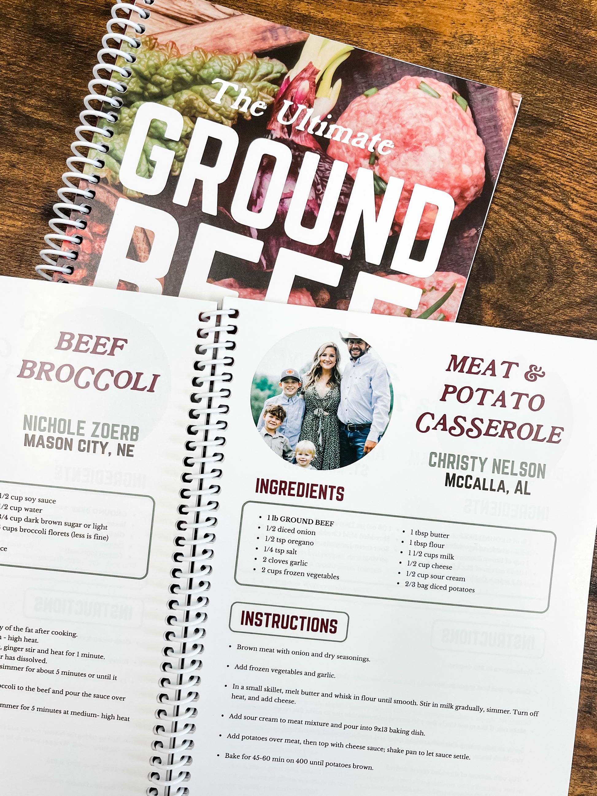 Ultimate ground beef cookbook with met & potato casserole recipe shown