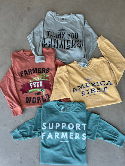‘Farmers Feed The World’ Graphic Long Sleeve