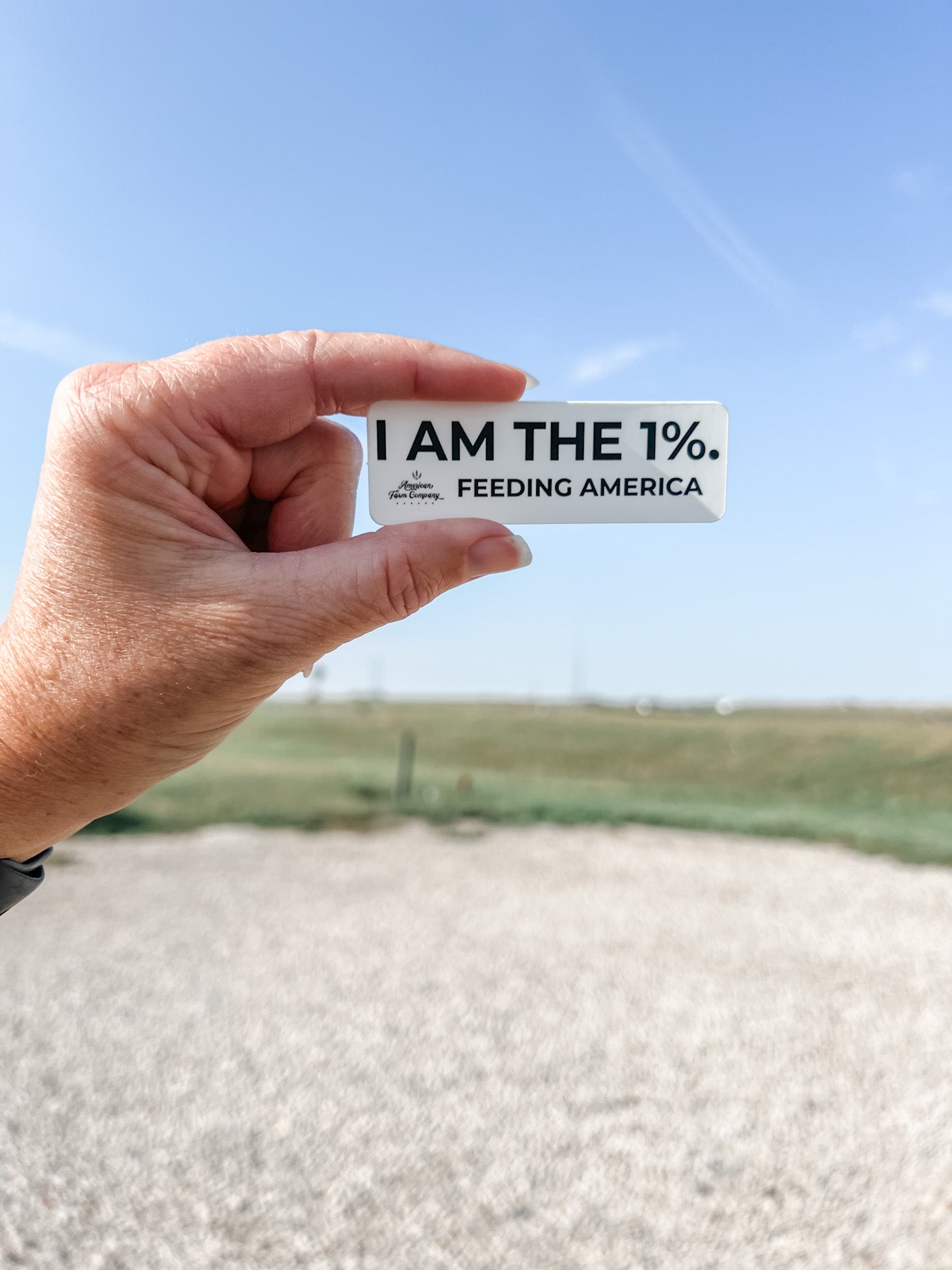 'I AM THE 1%- FEEDING AMERICA' Sticker Decal