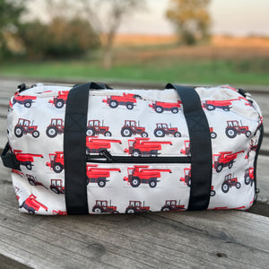 Red Tractor/ Combine Youth Duffle Bag