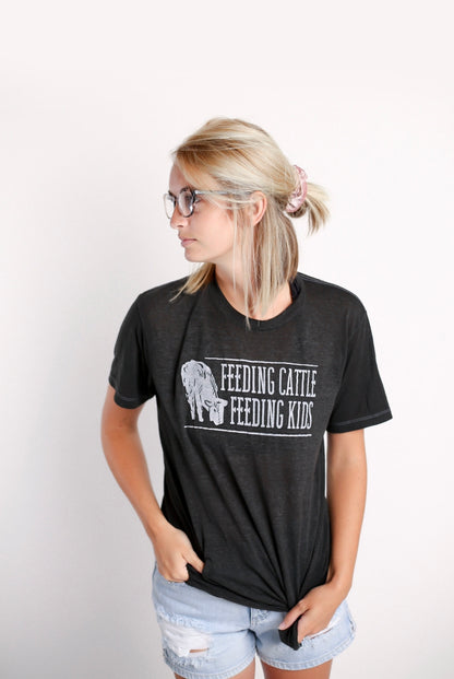 'Feeding Cattle, Feeding Kids' Tee
