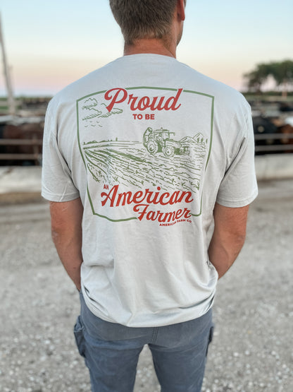'Proud American Farmer' Stone Tee