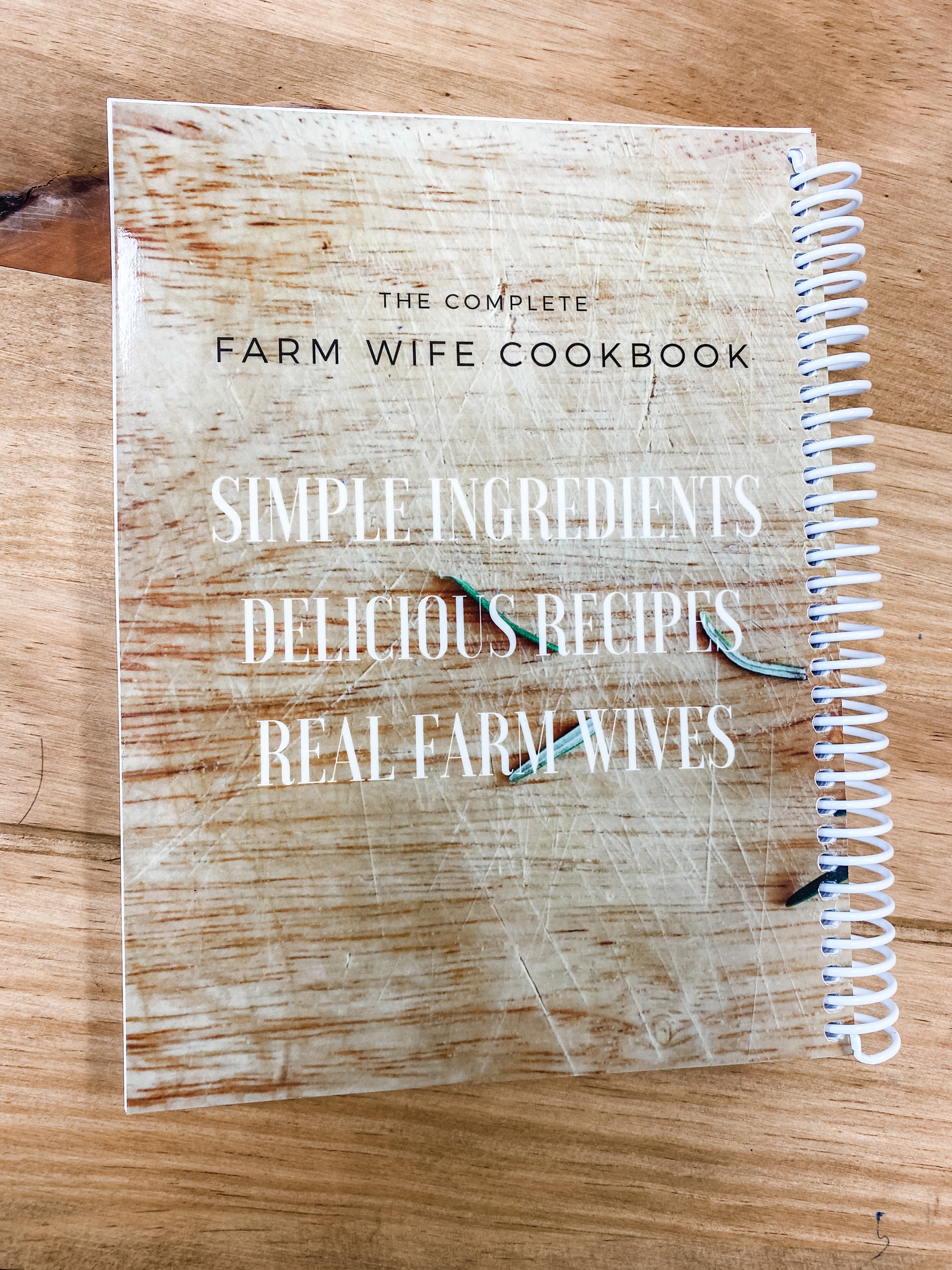 Back of the complete farm wife cookbook