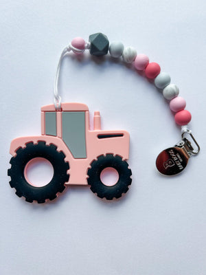 Pink Tractor Teether - American Farm Company