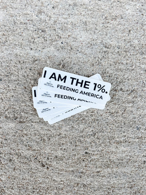'I AM THE 1%- FEEDING AMERICA' Sticker Decal