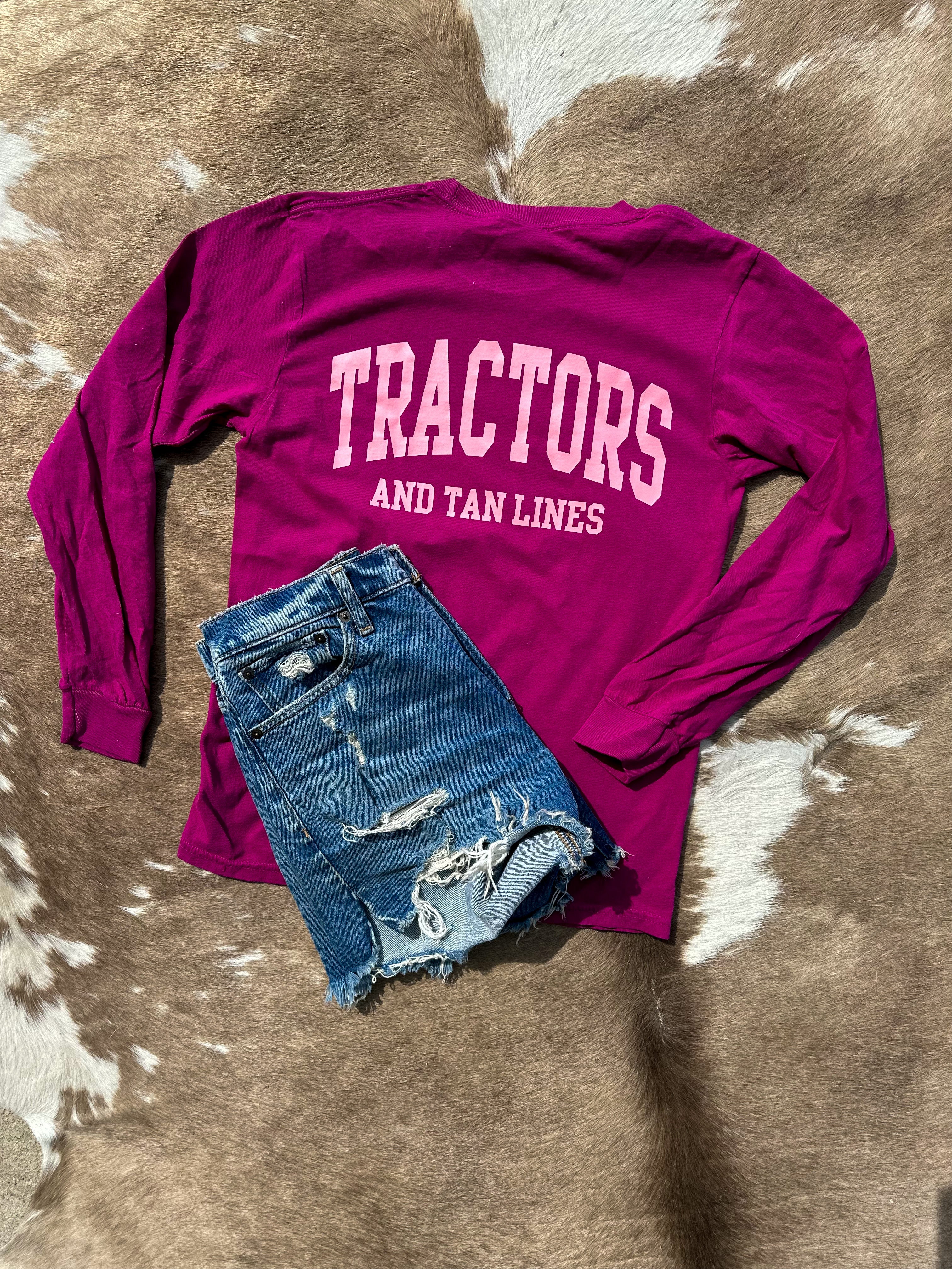 ‘Tractors and Tanlines’ Long Sleeve Tee
