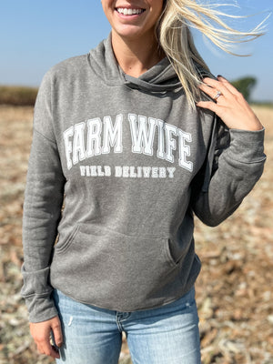 University Style ‘Farm Wife Field Delivery’ Hoodie